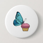Schmetterling mit Muffin Button (Vorderseite)
