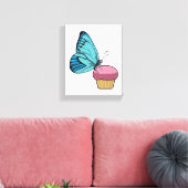 Schmetterling mit Muffin Leinwanddruck (Insitu (Wohnzimmer))