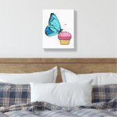 Schmetterling mit Muffin Leinwanddruck (Insitu (Schlafzimmer))