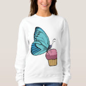 Schmetterling mit Muffin Sweatshirt (Vorderseite)