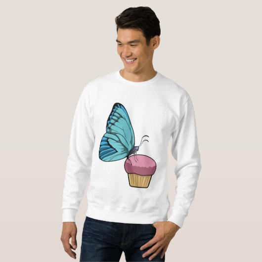 Schmetterling mit Muffin Sweatshirt (Vorne ganz)