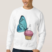 Schmetterling mit Muffin Sweatshirt (Vorderseite)