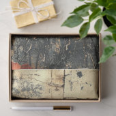 Schmetterling mit orangefarbenen Blume Seidenpapier (Geschenk)