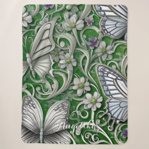 Schmetterling mit personalisiertem Namen und Glitt Sherpadecke