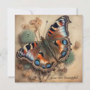 Schmetterling mit Pfauenmuster-Flügeln individuell