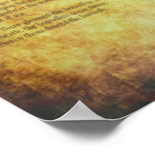 Schmetterling mit Poster (Ecke)