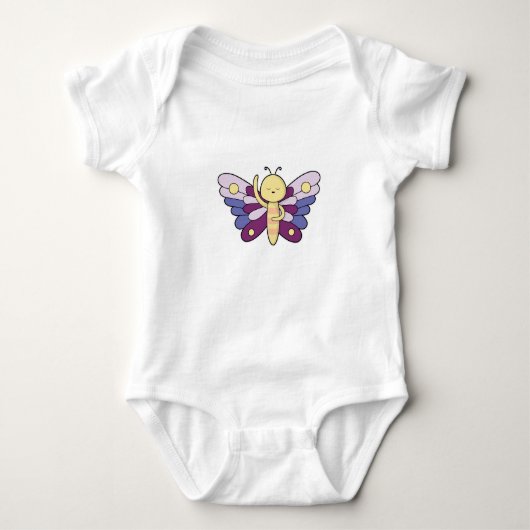 Schmetterling mit Punkten Baby Strampler (Vorderseite)