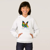Schmetterling mit Regenbogen Hoodie (Vorne ganz)