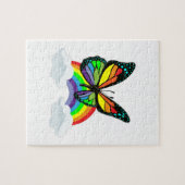 Schmetterling mit Regenbogen Puzzle (Horizontal)