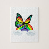 Schmetterling mit Regenbogen Puzzle (Vertikal)