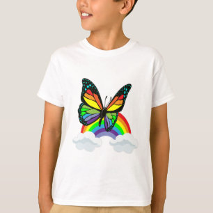 Schmetterling mit Regenbogen T-Shirt