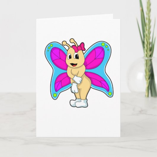 Schmetterling mit Ribbon Karte (Vorderseite)