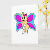 Schmetterling mit Ribbon Karte (Gelbe Blume)