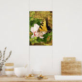 Schmetterling mit Römern 12:2 Poster (Küche)