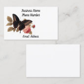 Schmetterling mit Rose Visitenkarte (Vorne/Hinten)