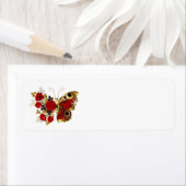 Schmetterling mit roter Blume und rote Rosen (Insitu)