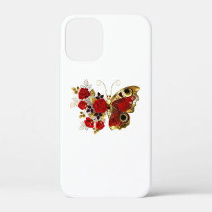 Schmetterling mit roter Blume und rote Rosen Case-Mate iPhone Hülle