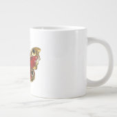 Schmetterling mit roter Blume und rote Rosen Jumbo-Tasse (Rechts)
