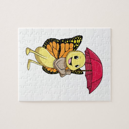 Schmetterling mit Schirm Puzzle (Horizontal)