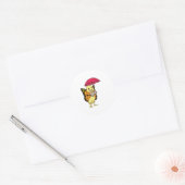 Schmetterling mit Schirm Runder Aufkleber (Umschlag)