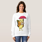 Schmetterling mit Schirm Sweatshirt (Vorne ganz)