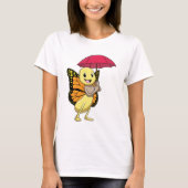 Schmetterling mit Schirm T-Shirt (Vorderseite)