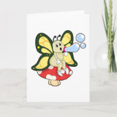 Schmetterling mit Seifenblasen Karte (Vorderseite)