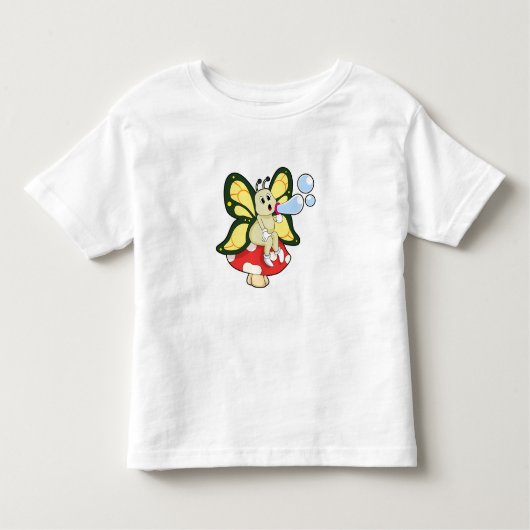Schmetterling mit Seifenblasen Kleinkind T-shirt (Vorderseite)