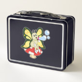 Schmetterling mit Seifenblasen Metall Brotdose (Rückseite)