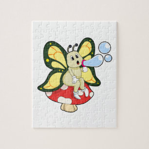 Schmetterling mit Seifenblasen Puzzle
