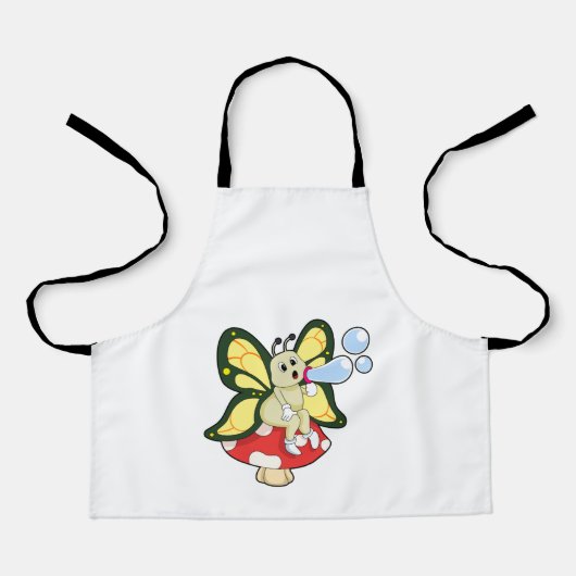 Schmetterling mit Seifenblasen Schürze (Vorderseite)