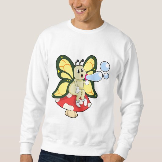 Schmetterling mit Seifenblasen Sweatshirt (Vorderseite)