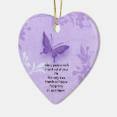 Schmetterling mit Sprichwort der wahren Freunde Keramik Ornament (Links)