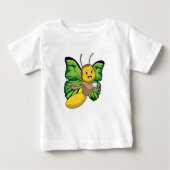 Schmetterling mit Tasse Kaffee Baby T-shirt (Vorderseite)
