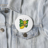 Schmetterling mit Tasse Kaffee Button (Beispiel)