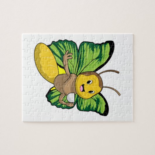 Schmetterling mit Tasse Kaffee Puzzle (Horizontal)