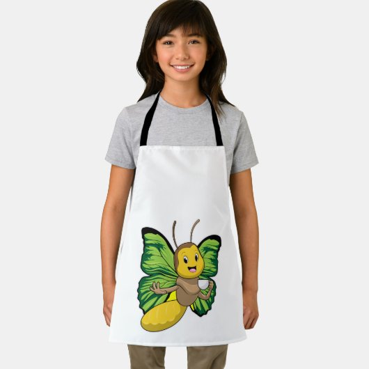 Schmetterling mit Tasse Kaffee Schürze (Insitu)