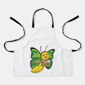 Schmetterling mit Tasse Kaffee Schürze (Vorderseite)