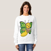 Schmetterling mit Tasse Kaffee Sweatshirt (Vorne ganz)