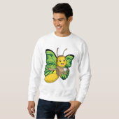 Schmetterling mit Tasse Kaffee Sweatshirt (Vorne ganz)