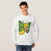 Schmetterling mit Tasse Kaffee T-Shirt (Vorne ganz)