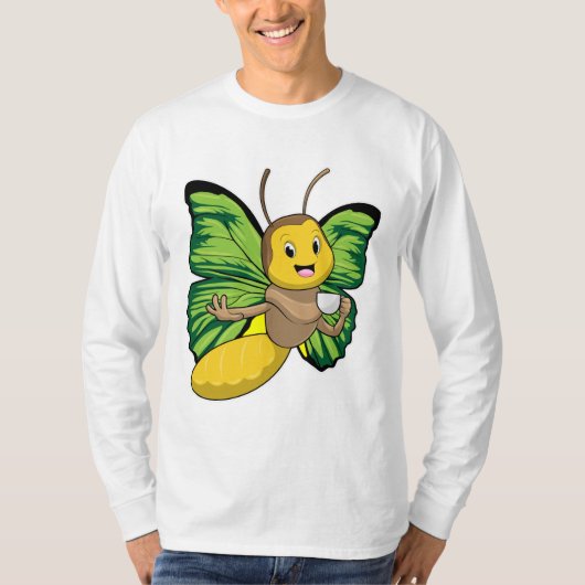 Schmetterling mit Tasse Kaffee T-Shirt (Vorderseite)