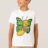 Schmetterling mit Tasse Kaffee T-Shirt (Vorderseite)