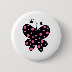 Schmetterling mit Tupfen Button