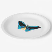 Schmetterling mit Vogelflügeln Pappteller (Schrägansicht)