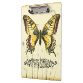 Schmetterling mit Wildblumen Klemmbrett (Links)