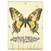 Schmetterling mit Wildblumen Klemmbrett (Rückseite)