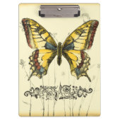 Schmetterling mit Wildblumen Klemmbrett (Vorderseite)