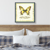 Schmetterling mit Wildblumen Leinwanddruck (Insitu (Schlafzimmer))