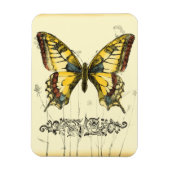 Schmetterling mit Wildblumen Magnet (Vertikal)